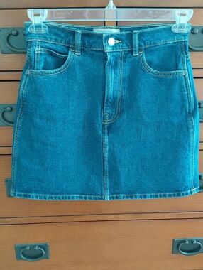 Classic Denim Mini Skirt - Blue